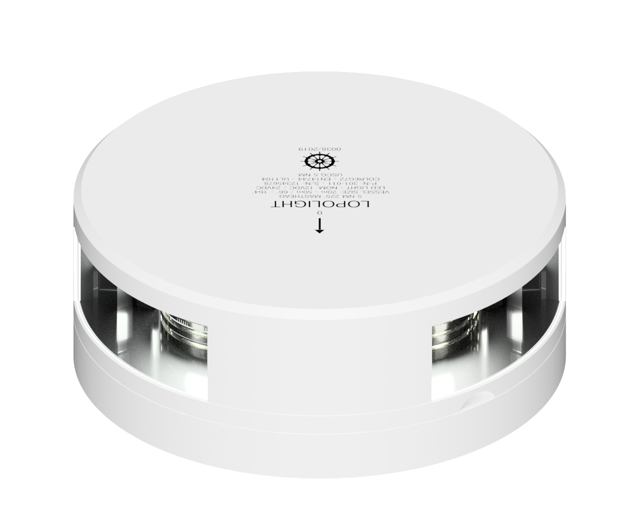 5nm 225° White, Masthead, white ceramic coated, UL 5nm 225° White, Masthead, white ceramic coated, UL